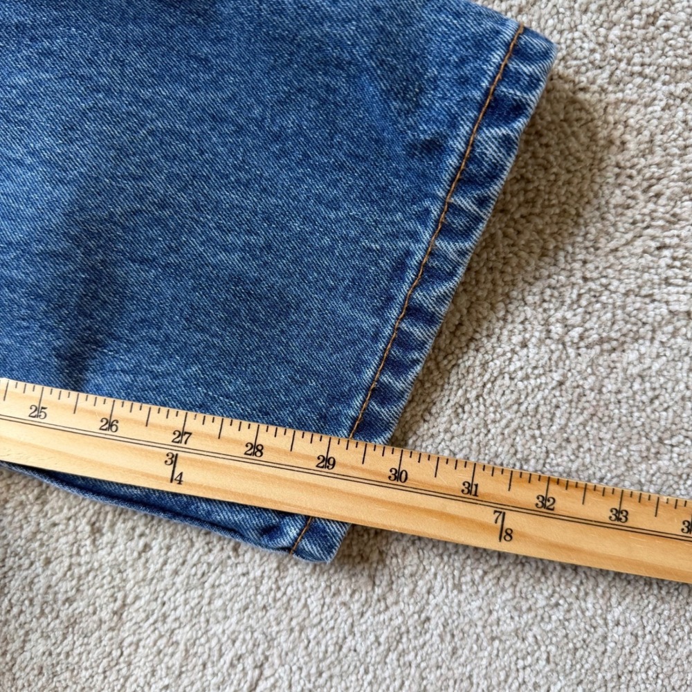 Levis 505 Regular Fit Straight Leg Jeans Medium Wash Blue Mens 34x30 - Picture 6 of 10